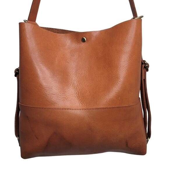 Vintage Minimalist Leather Convertible Backpack (Same design as Teddi Joelle) - Picture 4 of 11